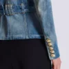 1-knapps denimjacka med bälte 1-knapps denimjacka med bälte