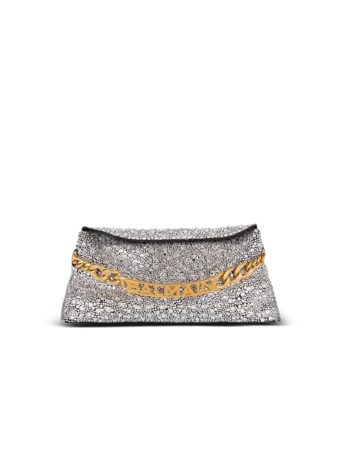 1945 Mjuk mockaväska med strass 1945 Mjuk mockaväska med strass