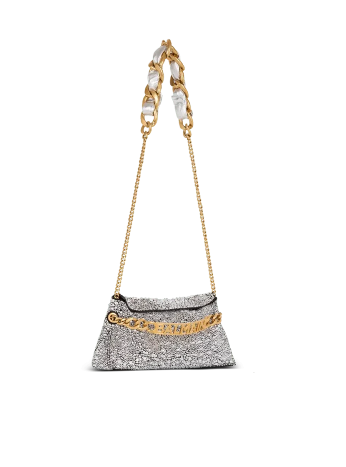 1945 Mjuk mockaväska med strass 1945 Mjuk mockaväska med strass