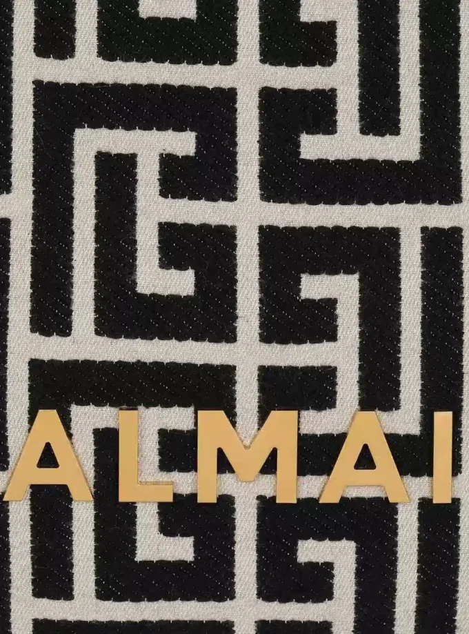 1945 Mjuk PB-monogrammerad jacquardcanvas-toteväska
