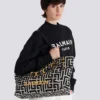 1945 Mjuk PB-monogrammerad jacquardcanvas-toteväska