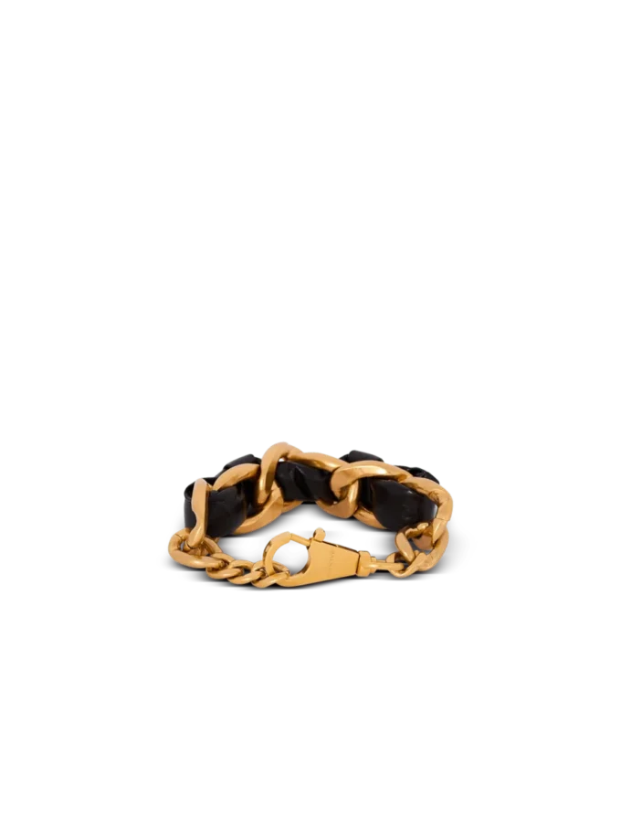 1945 Mjukt armband i kedja och läder