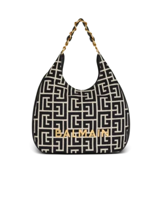 1945 Soft Hobo Stor jacquardväsk med monogram