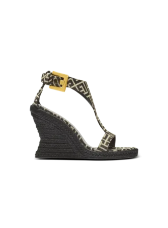 Anthem espadriller med kilklack i monogramjacquard