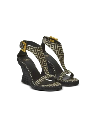 Anthem espadriller med kilklack i monogramjacquard