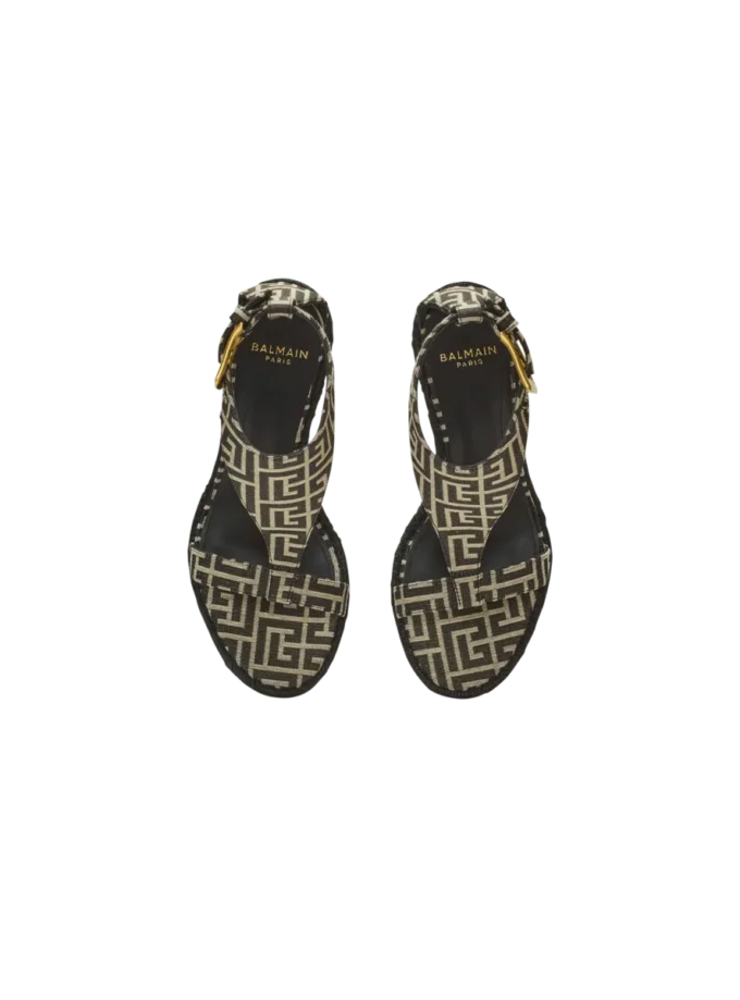 Anthem espadriller med kilklack i monogramjacquard
