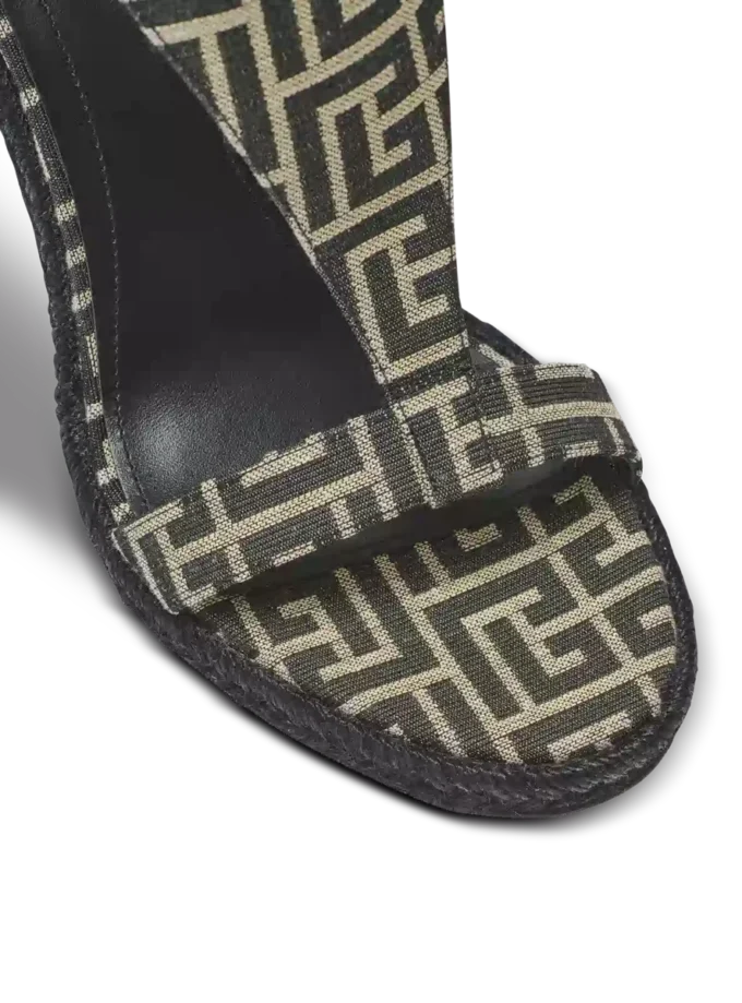 Anthem espadriller med kilklack i monogramjacquard