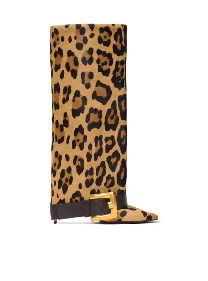 Anthem läderstövlar med leopardmönster Anthem läderstövlar med leopardmönster