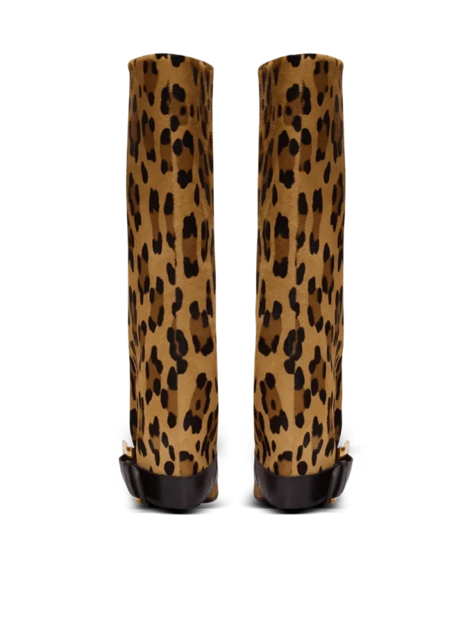 Anthem läderstövlar med leopardmönster Anthem läderstövlar med leopardmönster