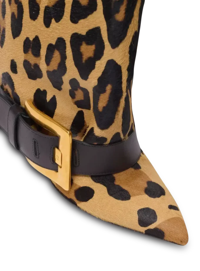Anthem läderstövlar med leopardmönster Anthem läderstövlar med leopardmönster