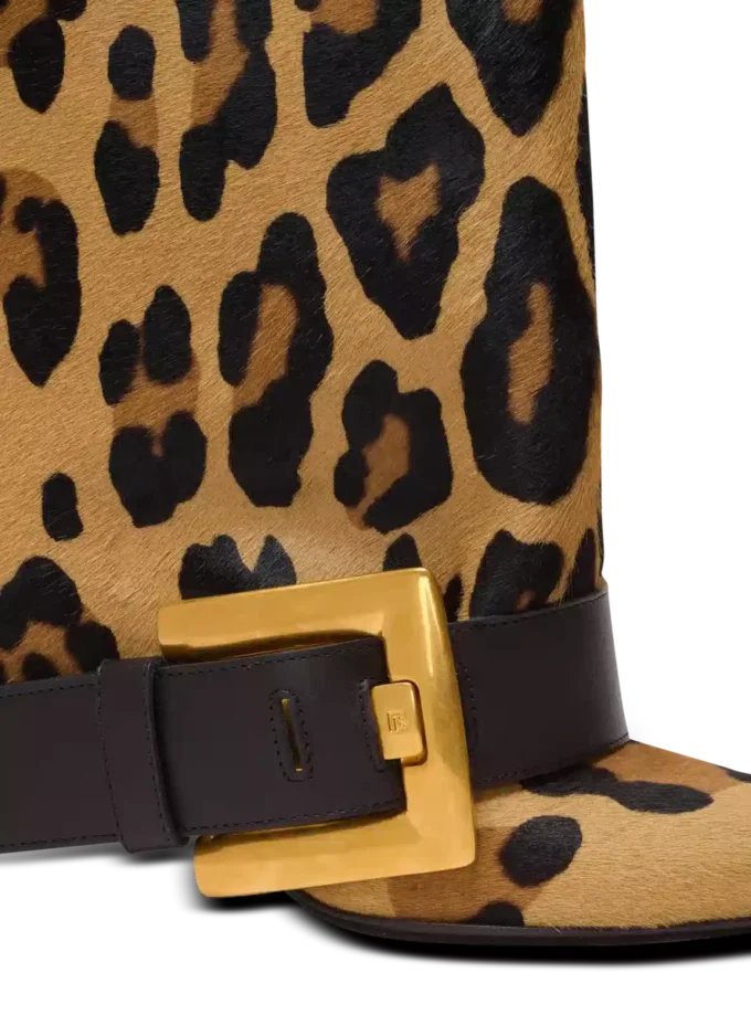 Anthem läderstövlar med leopardmönster Anthem läderstövlar med leopardmönster