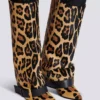 Anthem läderstövlar med leopardmönster Anthem läderstövlar med leopardmönster