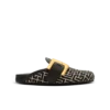 Anthem-mules i jacquardcanvas med PB-monogram