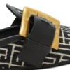 Anthem-mules i jacquardcanvas med PB-monogram