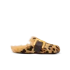 Anthem mules i ponnyläder med leopardmönster och fuskpäls Anthem mules i ponnyläder med leopardmönster och fuskpäls
