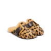 Anthem mules i ponnyläder med leopardmönster och fuskpäls Anthem mules i ponnyläder med leopardmönster och fuskpäls