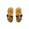 Anthem mules i ponnyläder med leopardmönster och fuskpäls Anthem mules i ponnyläder med leopardmönster och fuskpäls
