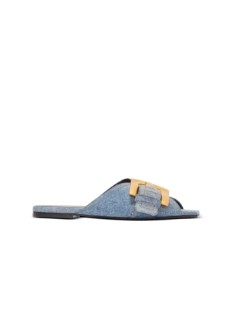 Anthem platta sandaler i denim