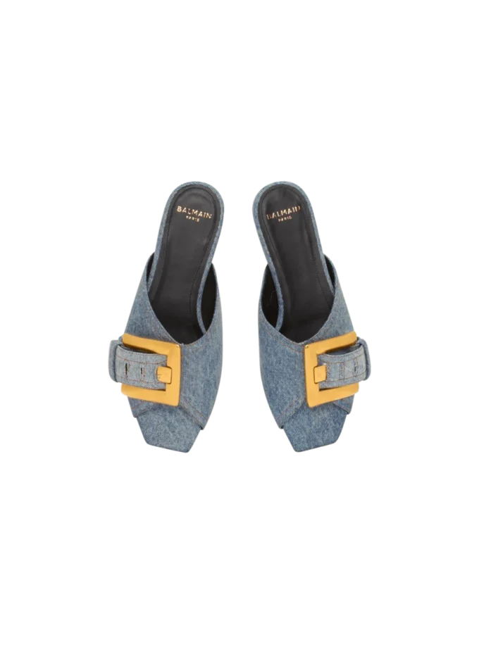 Anthem platta sandaler i denim