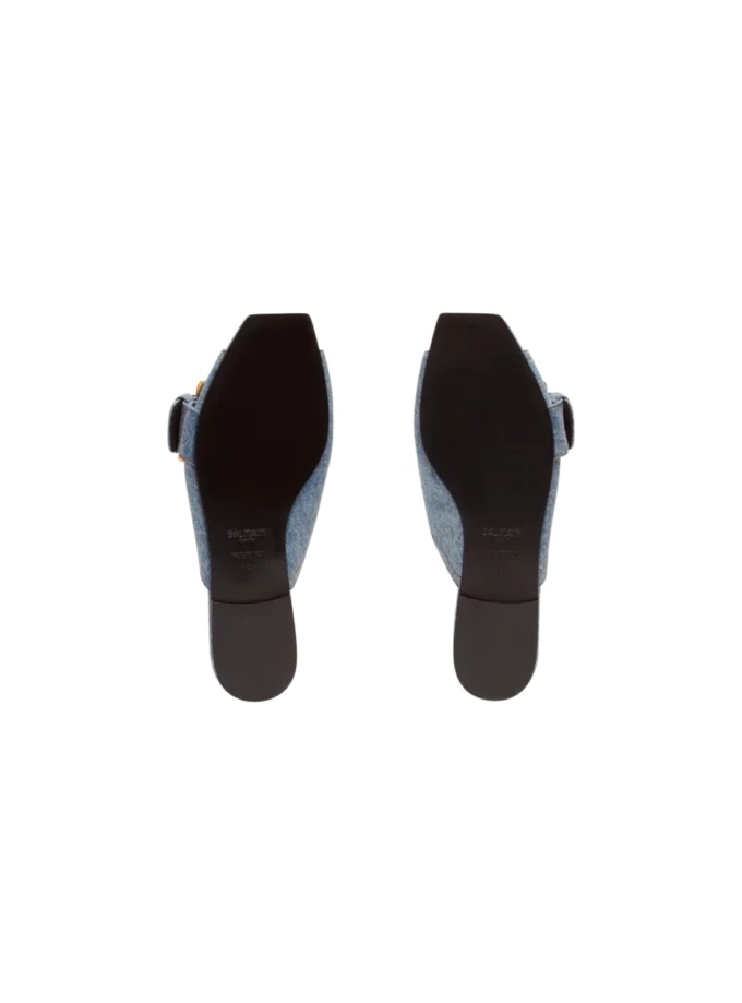 Anthem platta sandaler i denim