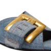 Anthem platta sandaler i denim
