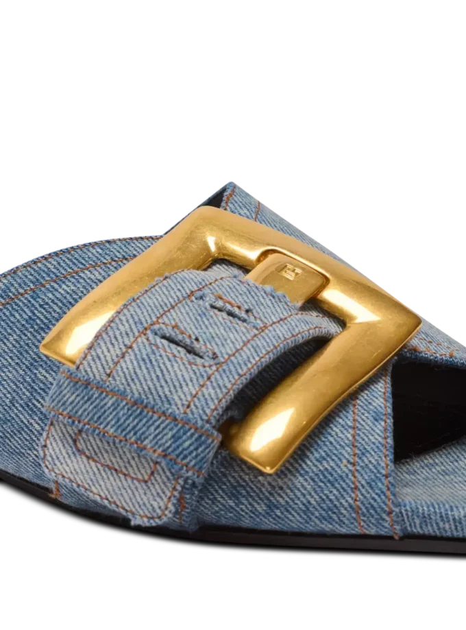 Anthem platta sandaler i denim