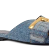 Anthem platta sandaler i denim