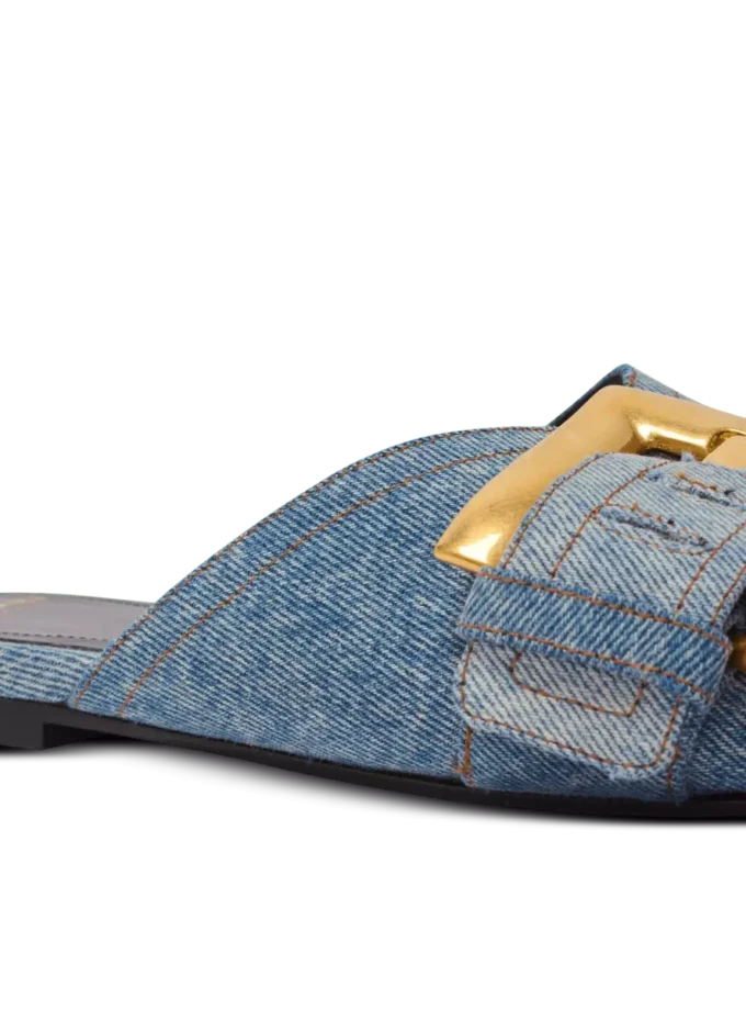 Anthem platta sandaler i denim