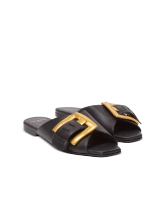 Anthem platta sandaler i kalvskinn