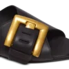 Anthem platta sandaler i kalvskinn