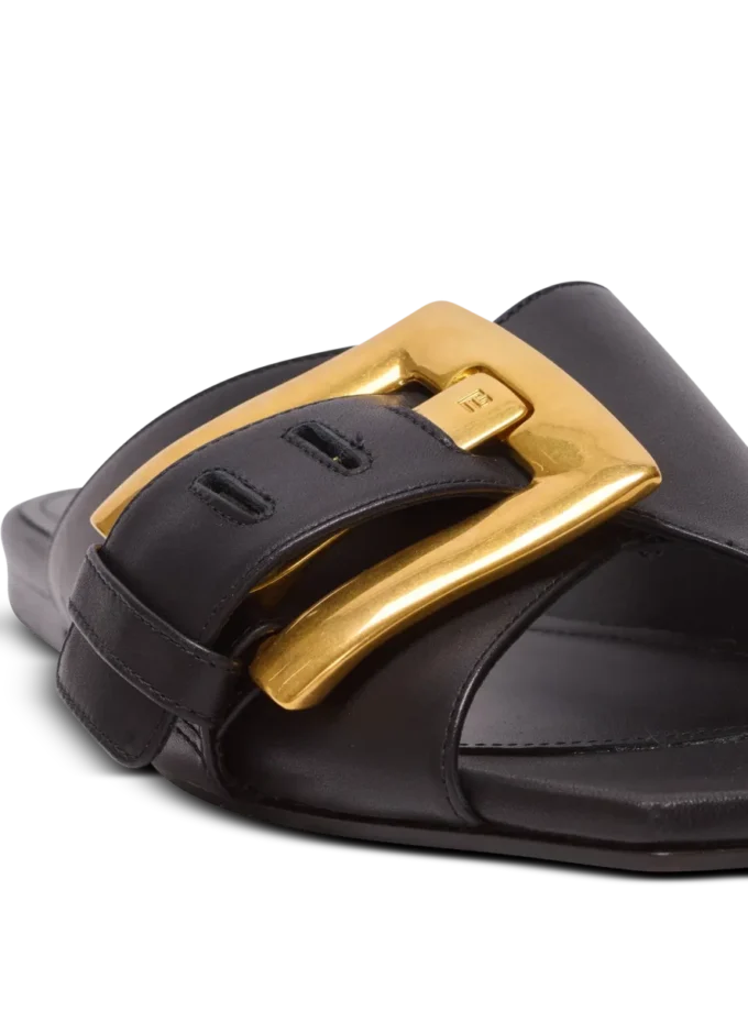 Anthem platta sandaler i kalvskinn