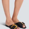 Anthem platta sandaler i kalvskinn