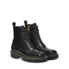 Arméboots i glansigt läder