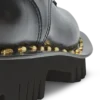 Arméboots i glansigt läder