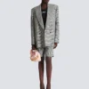 Avslappnad linne med Balmain Paris Brush-tryck