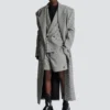 Avslappnade shorts i Prince of Wales-satin Avslappnade shorts i Prince of Wales-satin