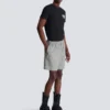 Avslappnade shorts i Prince of Wales-satin Avslappnade shorts i Prince of Wales-satin