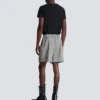 Avslappnade shorts i Prince of Wales-satin Avslappnade shorts i Prince of Wales-satin