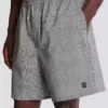Avslappnade shorts i Prince of Wales-satin Avslappnade shorts i Prince of Wales-satin