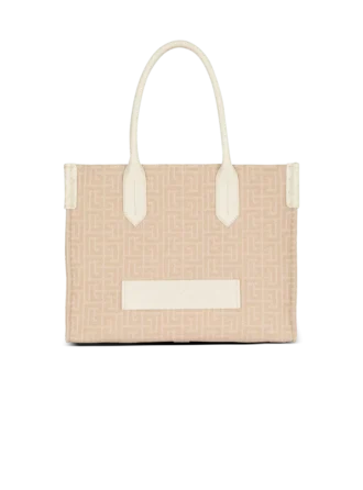 B-Army 36 monogrammerad canvasjacquard- och läderväska