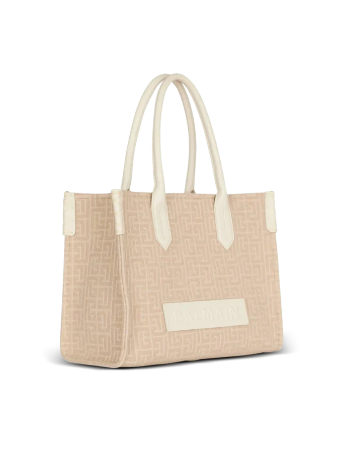 B-Army 36 monogrammerad canvasjacquard- och läderväska