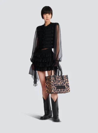 B-Army 36 totebag med leopardmönster