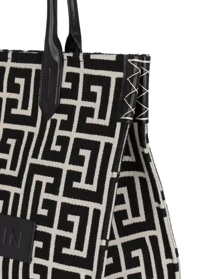 B-Army 42 monogram jacquard och läder Tote bag