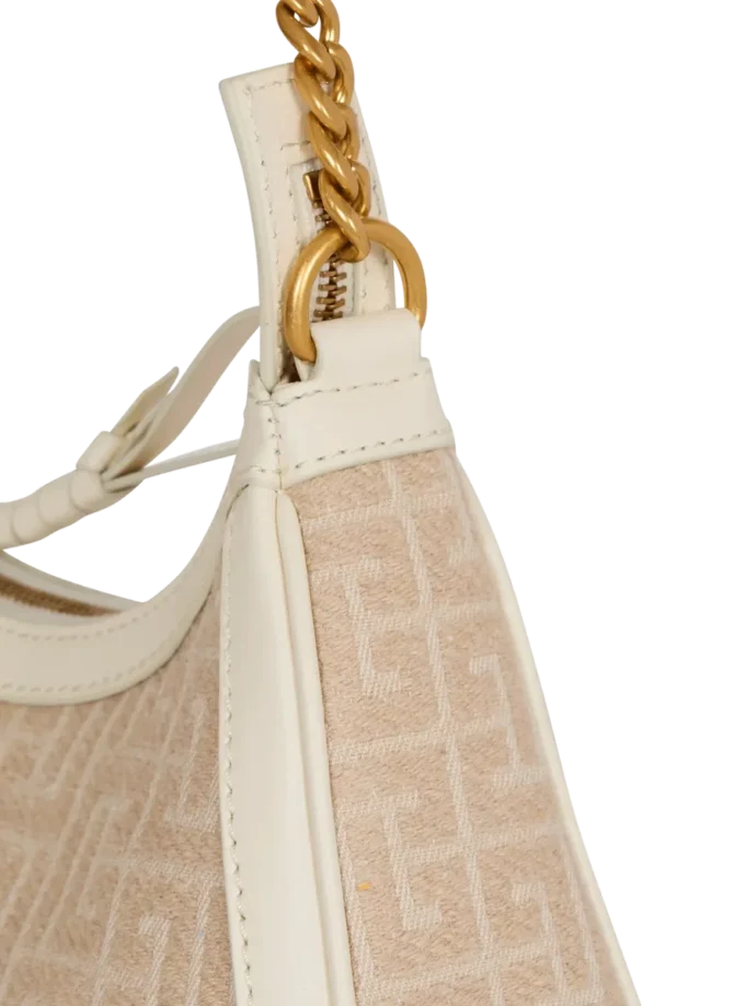 B-Army axelväska i jacquardcanvas med monogram och läder