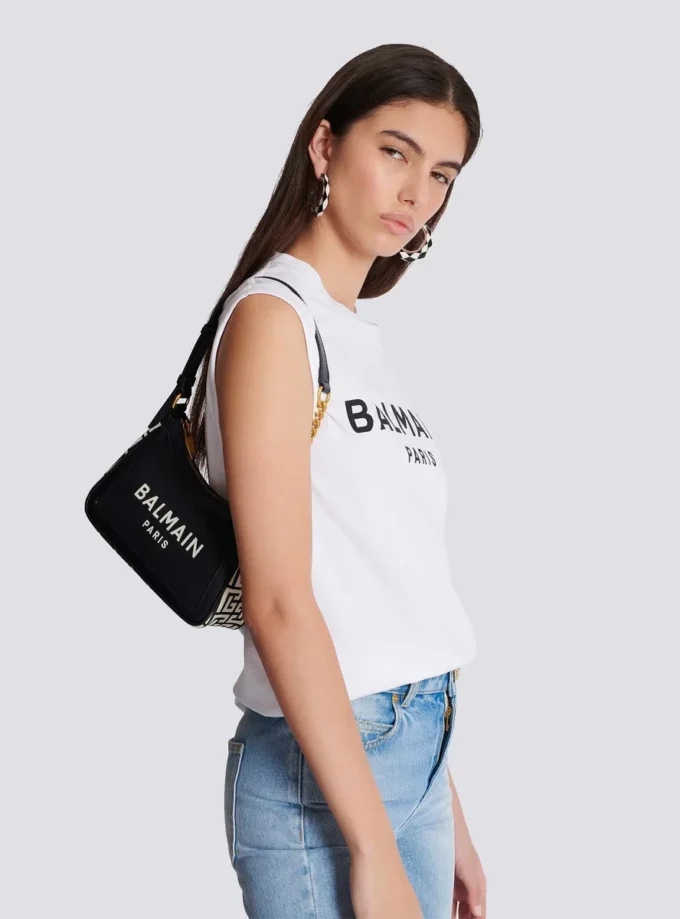 B-Army handväska i monogrammerad canvas och läder