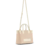 B-Army Liten monogrammerad totebag i canvas och läder