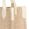 B-Army Liten monogrammerad totebag i canvas och läder