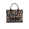 B-Army Liten totebag i canvas med leopardmönster