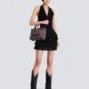 B-Army Liten totebag i canvas med leopardmönster