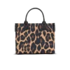 B-Army Liten totebag i canvas med leopardmönster
